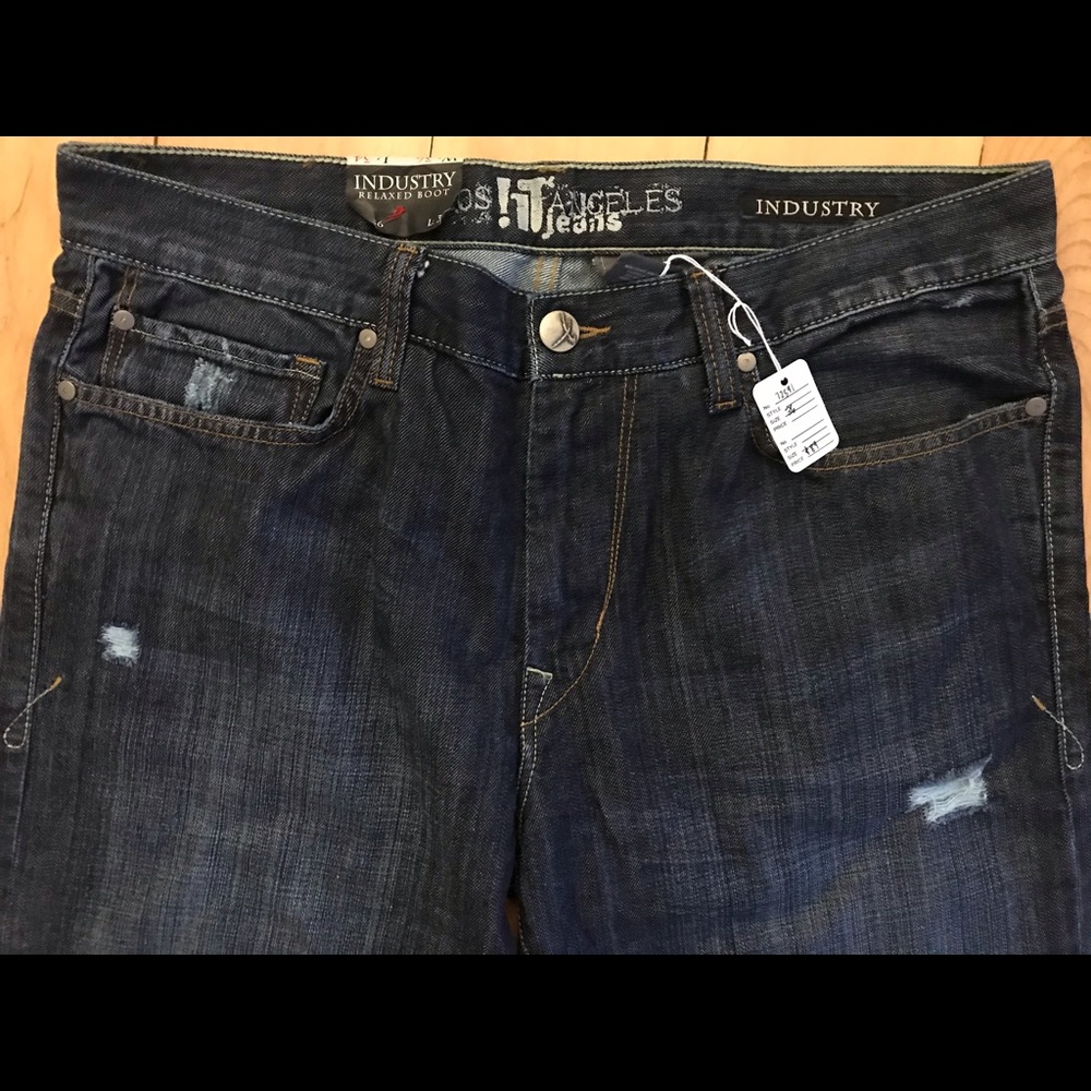 New !it destroyed men’s jeans relaxed bootcut men’s 36 L34